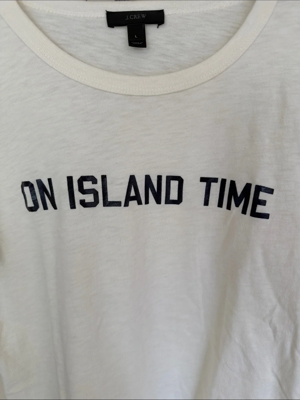 J. Crew On ISLAND TIME Short Sleeve Tee